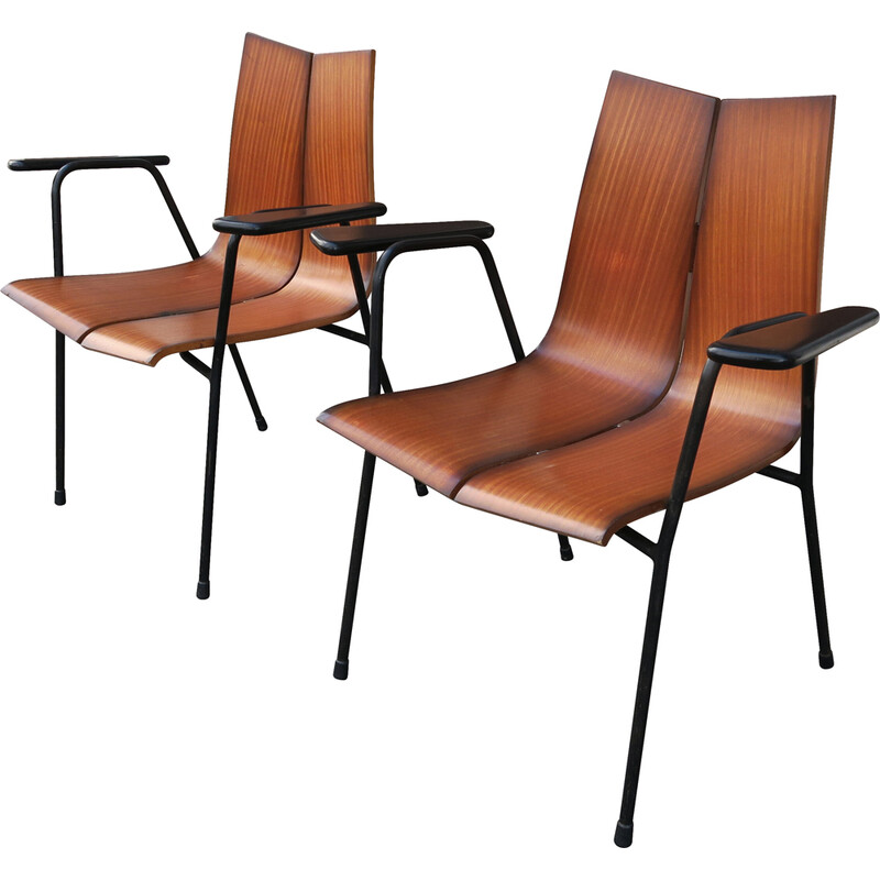 Paire de fauteuils vintage "Ga" par Hans Bellmann, Suisse 1950