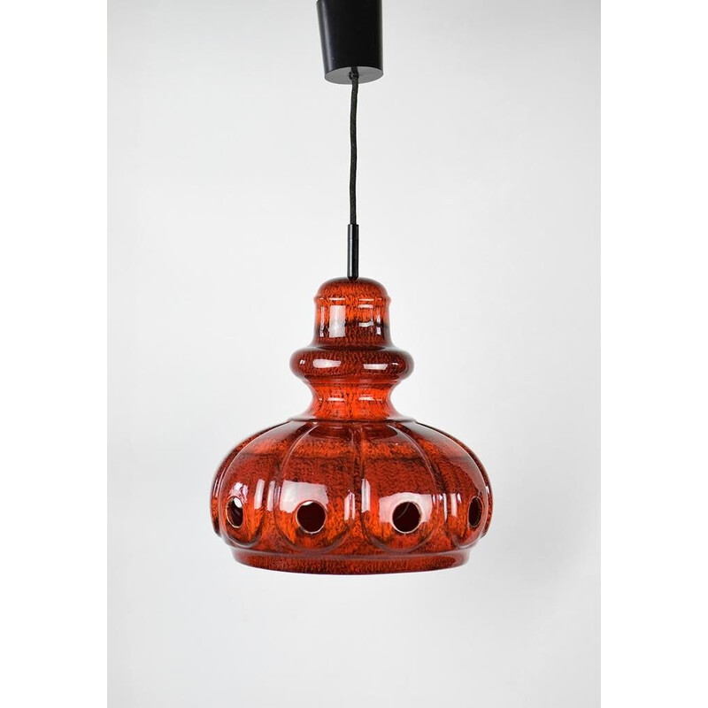 Vintage ceramic pendant lamp, 1970s