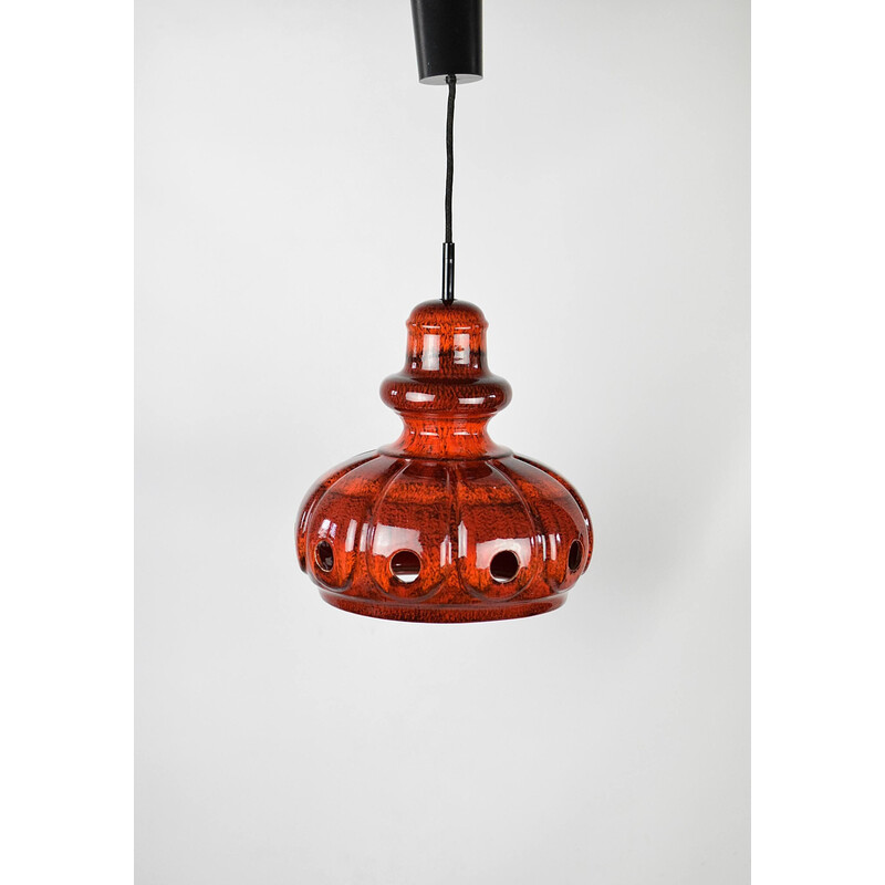 Vintage ceramic pendant lamp, 1970s