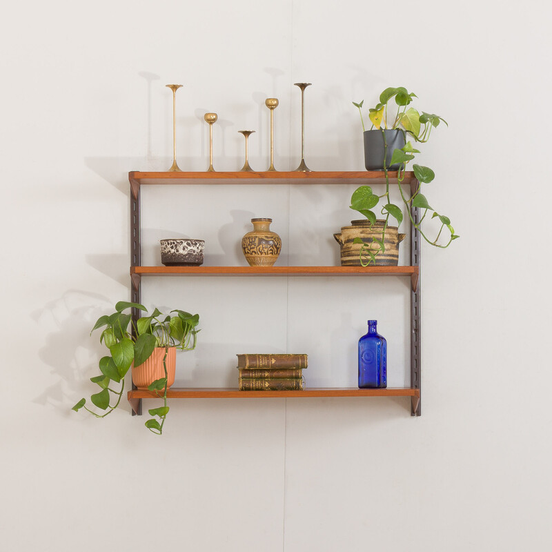 Vintage teak shelving unit by Kai Kristiansen for Fm Mobler, Denmark 1960s