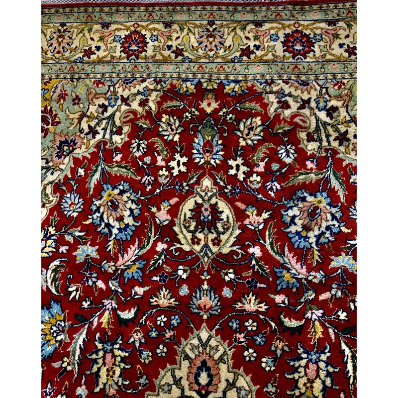 Vintage wol en zijde Ghoum tapijt, 1950-1960