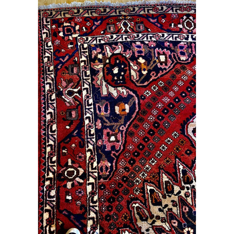 Vintage hand-knotted Bakthiar rug, 1930-1950