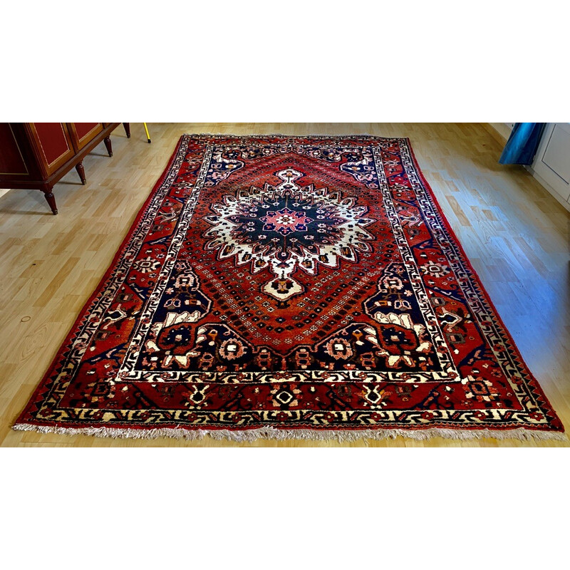 Tapis Bakthiar vintage noué mains, 1930-1950