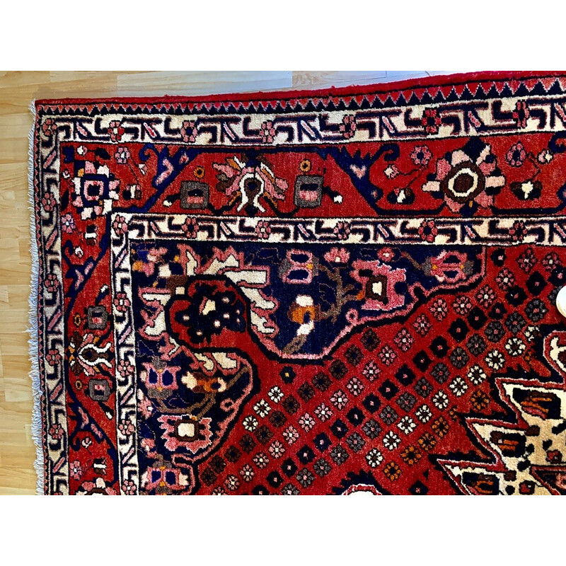 Tapis Bakthiar vintage noué mains, 1930-1950