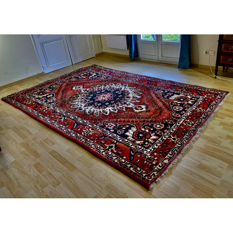 Tapis Bakthiar vintage noué mains, 1930-1950