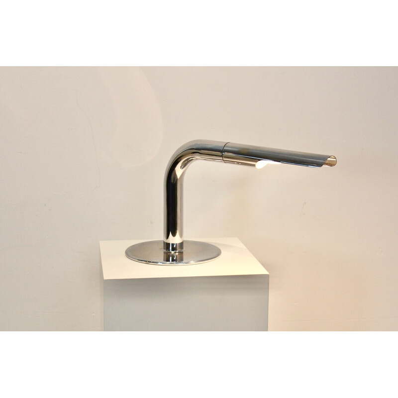 Vintage "Gulp" table lamp in chromed steel by Ingo Maurer, 1960