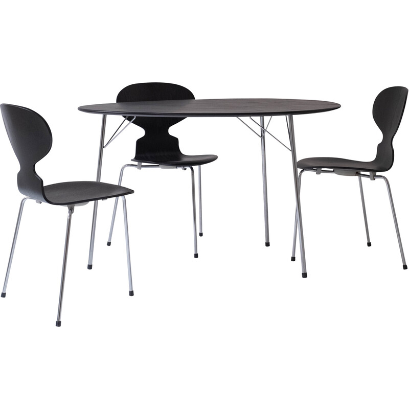 Vintage "100th Anniversary" Esstischgarnitur von Arne Jacobsen für Fritz Hansen