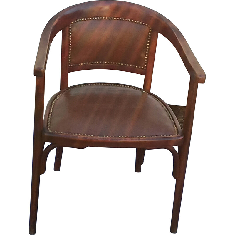 Vintage skai fauteuil van Fischel