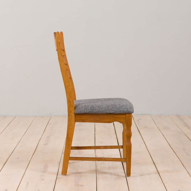 6 Stühle aus Eichenholz von H. Kjærnulf für Eg Kvalitetsmøbler, Dänemark 1960