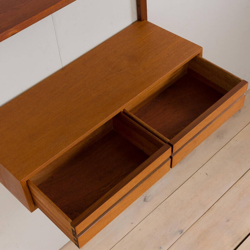 Vintage teak wall unit by Poul Cadovious, Denmark 1960s