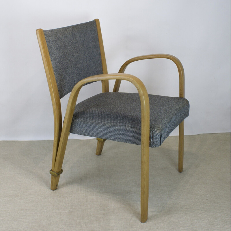 Fauteuil vintage Bridge Bow Wood pour Hugues Steiner, 1950