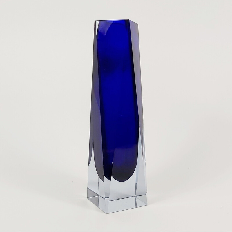 Vintage Murano Sommerso glass vase by Flavio Poli for Alessandro Mandruzzato, 1960s