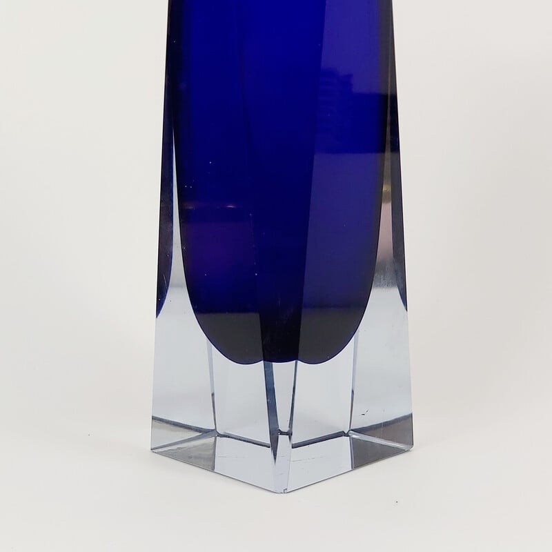 Vase vintage en verre de Murano Sommerso par Flavio Poli pour Alessandro Mandruzzato, 1960