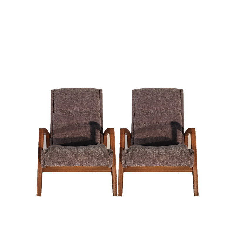 Pair of vintage armchairs Fs 144 by Rene Jean Cailette for Steiner