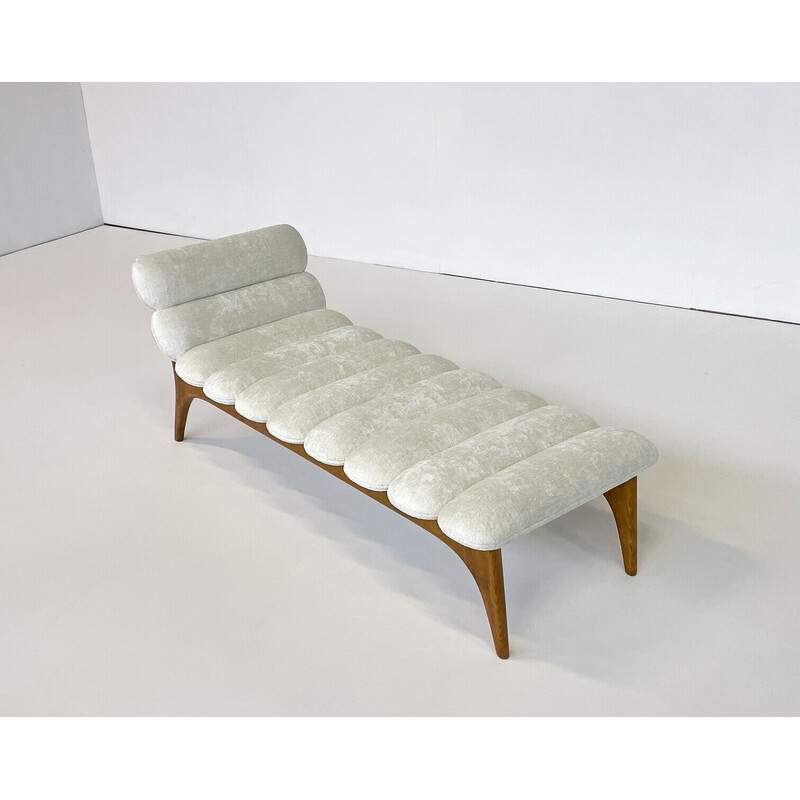 Vintage daybed in wood and fabric, Italy