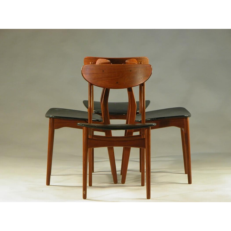 Set of 4 Danish teak dining chairs - 1960s
