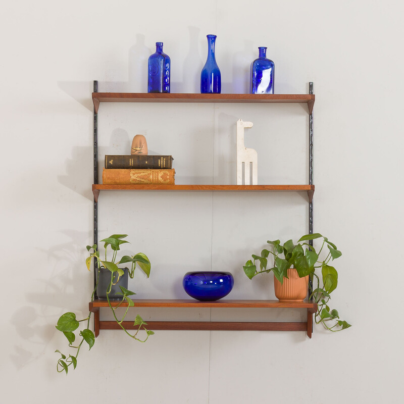 Vintage teak shelving unit by Kai Kristiansen for Fm nobler, Denmark 1960s