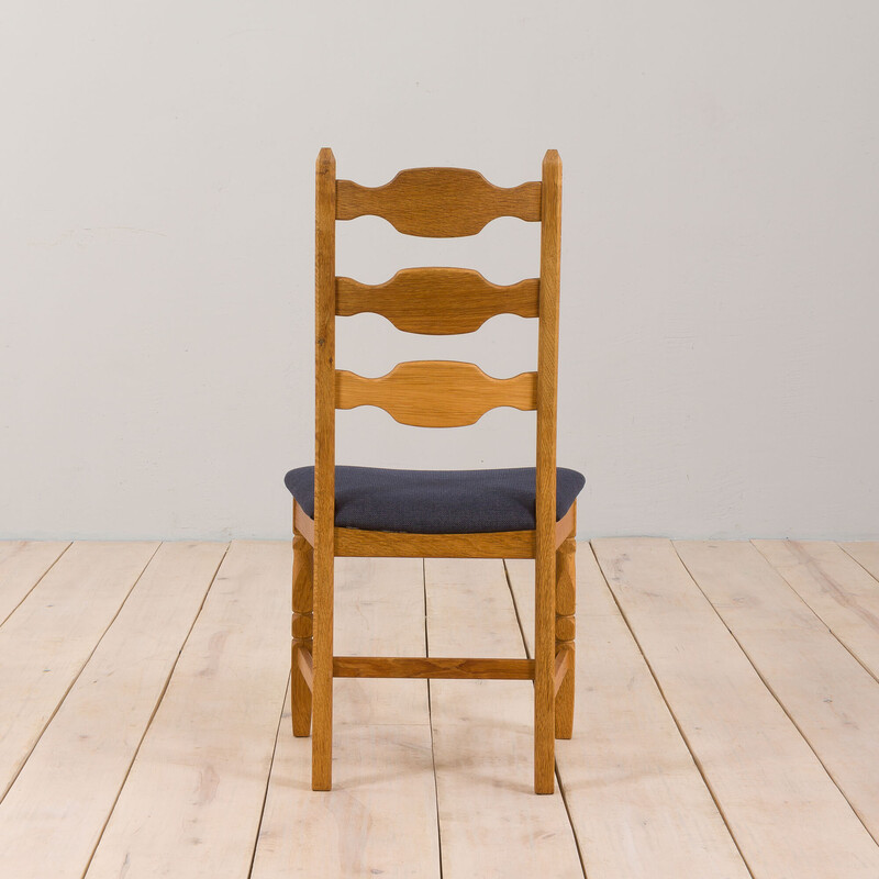Juego de 5 sillas de comedor danesas vintage de madera de roble por H. Kjærnulf para Eg Kvalitetsmöbel, años 60