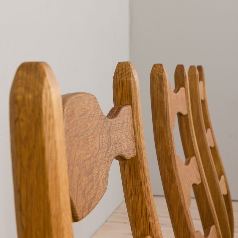 Set di 5 sedie da pranzo vintage in legno di quercia danese di H. Kjærnulf per Eg Kvalitetsmöbel, 1960