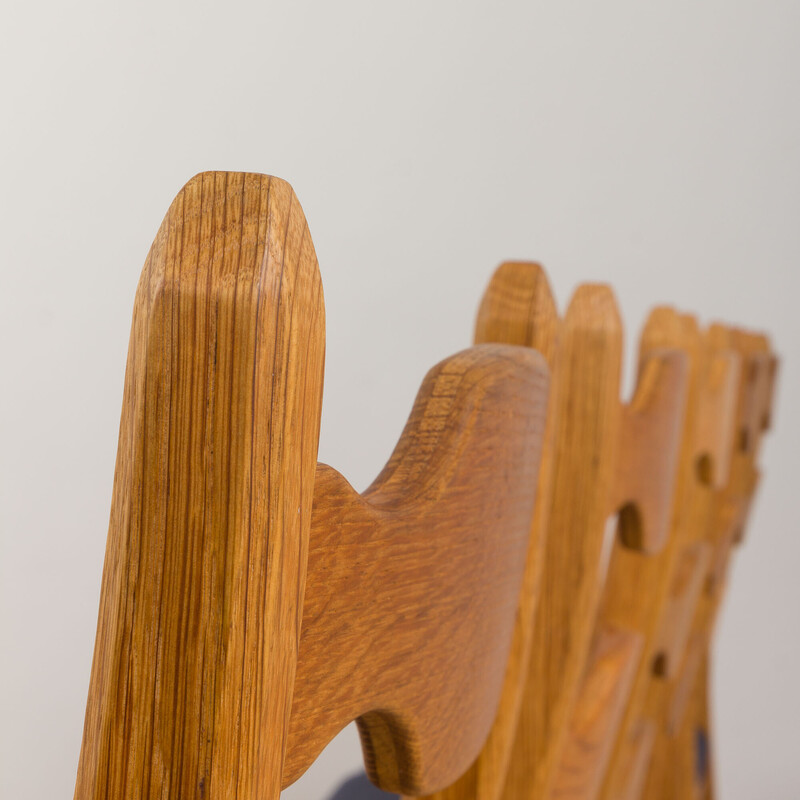 Conjunto de 5 cadeiras de carvalho dinamarquesas vintage de H. Kjærnulf para Eg Kvalitetsmöbel, década de 1960