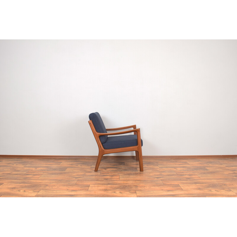 Pair of mid-century Danish teak armchairs by Ole Wanscher for France and Son, 1960s