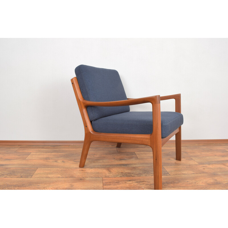 Pair of mid-century Danish teak armchairs by Ole Wanscher for France and Son, 1960s