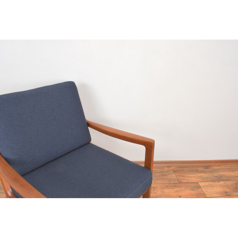 Pair of mid-century Danish teak armchairs by Ole Wanscher for France and Son, 1960s