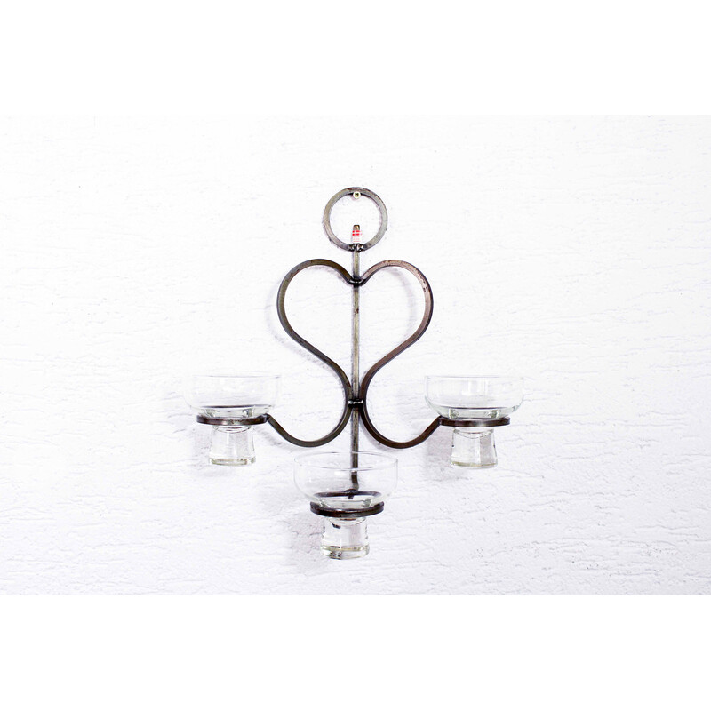Scandinavian vintage wall candlestick by Harlyk, 1960-1970