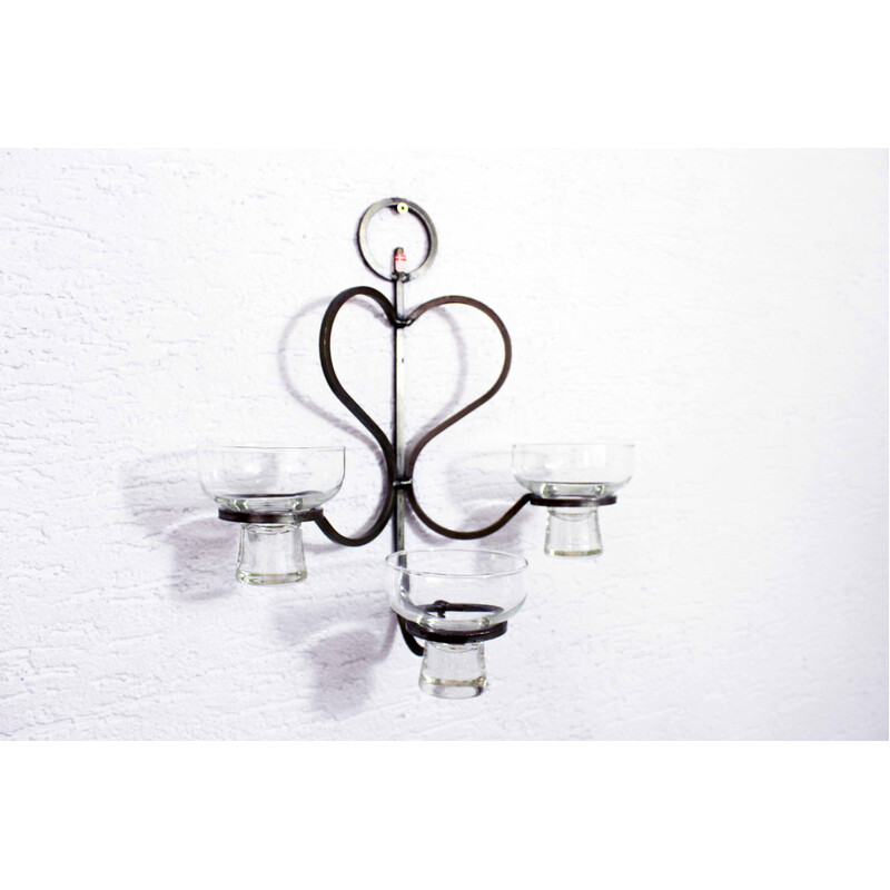 Candelabro de pared vintage escandinavo de Harlyk, 1960-1970