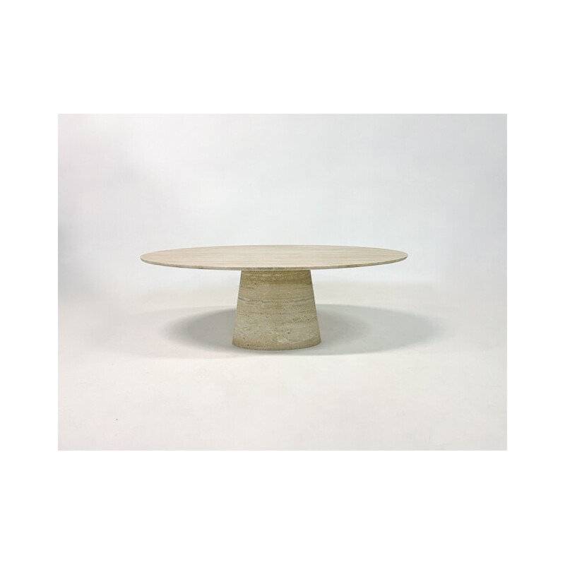 Vintage dining table in travertine, Italy