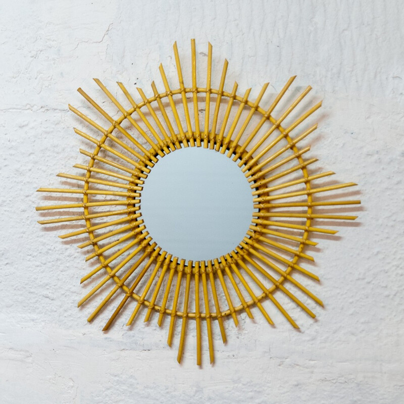 Rattan star shaped mirror - 2000s