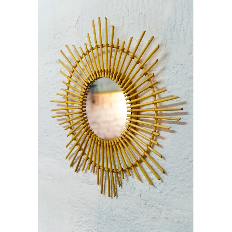 Rattan star shaped mirror - 2000s