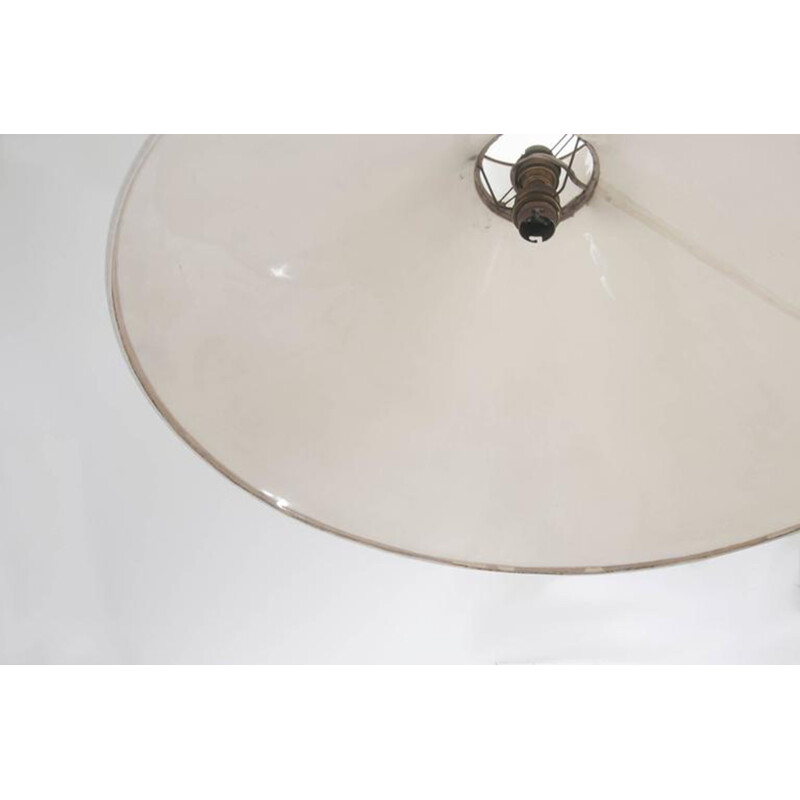 White wall light by Robert Mathieu with its original rhodoid shade - 1950s