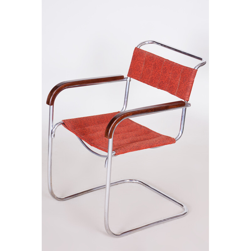 Alter roter Bauhaus-Sessel von Marcel Breuer für Mücke-Melder, 1930er Jahre