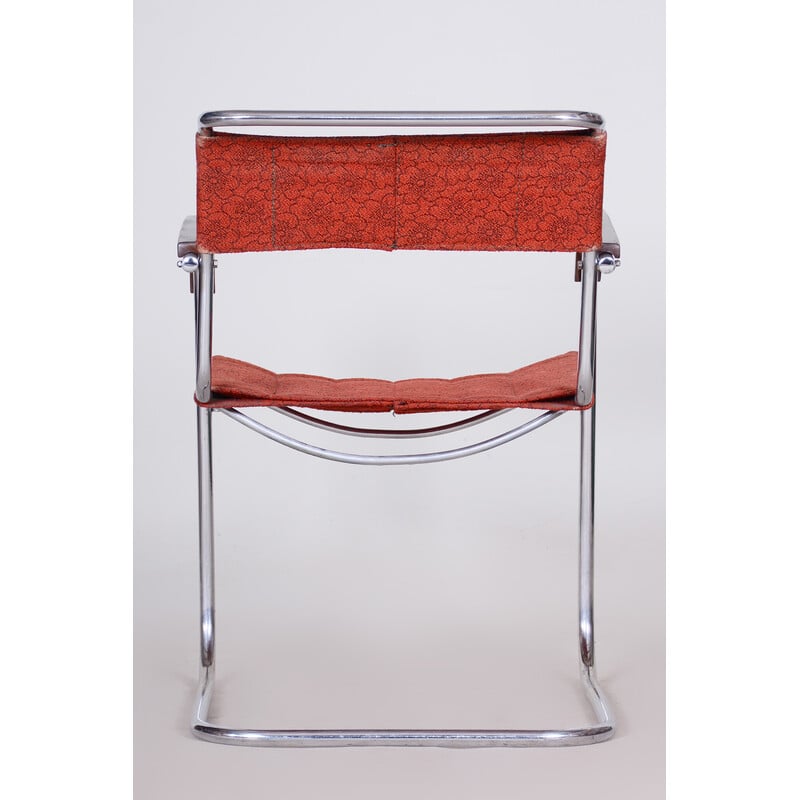 Fauteuil Bauhaus rouge vintage par Marcel Breuer pour Mücke-Melder, 1930