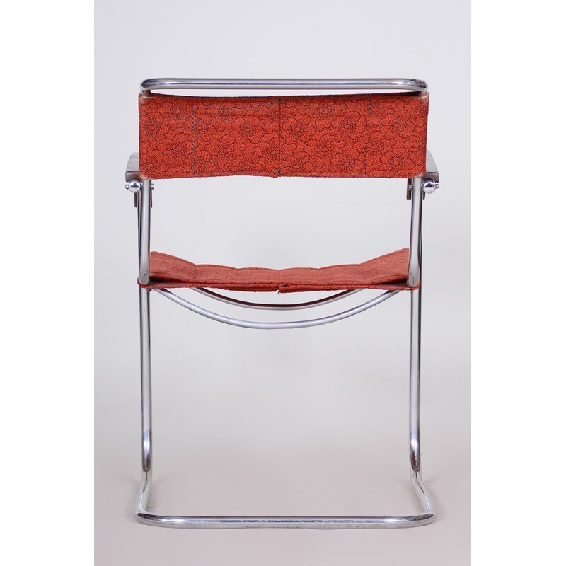 Vintage rode Bauhaus fauteuil van Marcel Breuer voor Mücke-Melder, jaren 1930