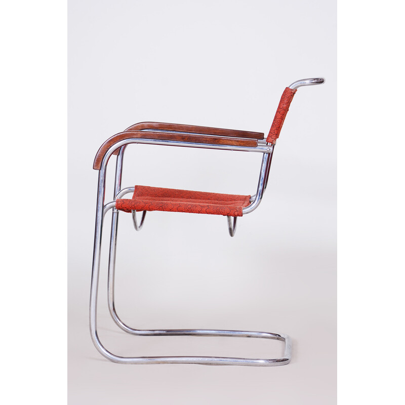 Alter roter Bauhaus-Sessel von Marcel Breuer für Mücke-Melder, 1930er Jahre