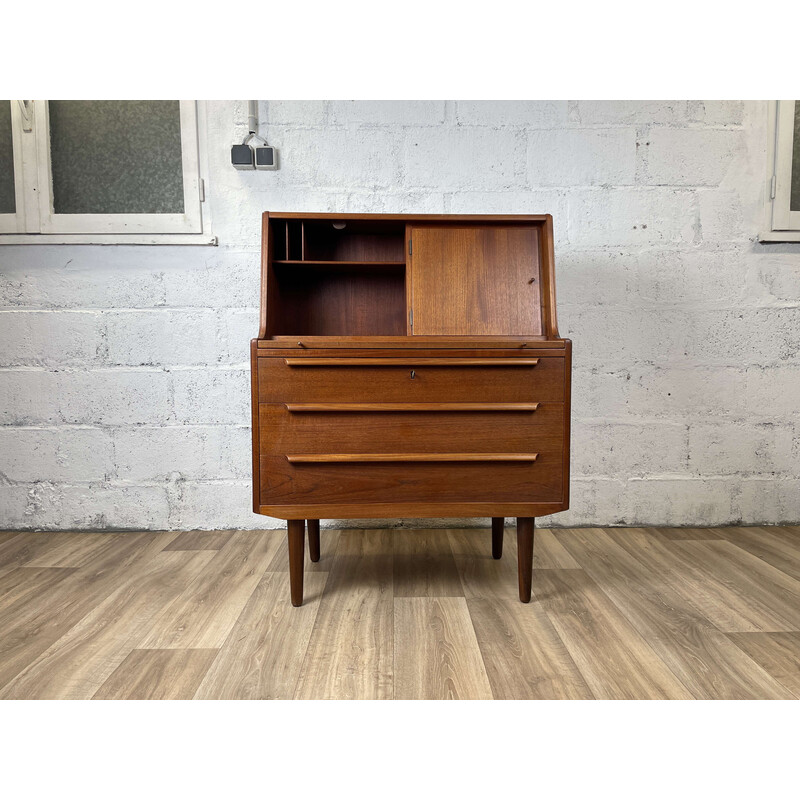 Scrivania vintage scandinava in teak, 1960