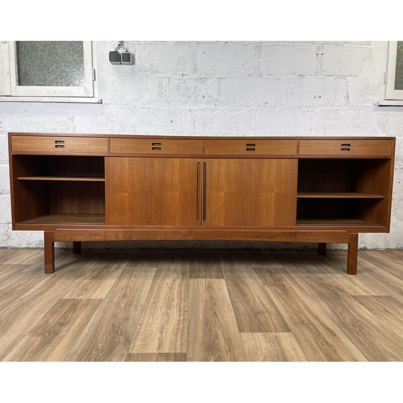 Vintage Scandinavian teak sideboard by Knud Nielsen for Losning Mobelfabrik, 1960s