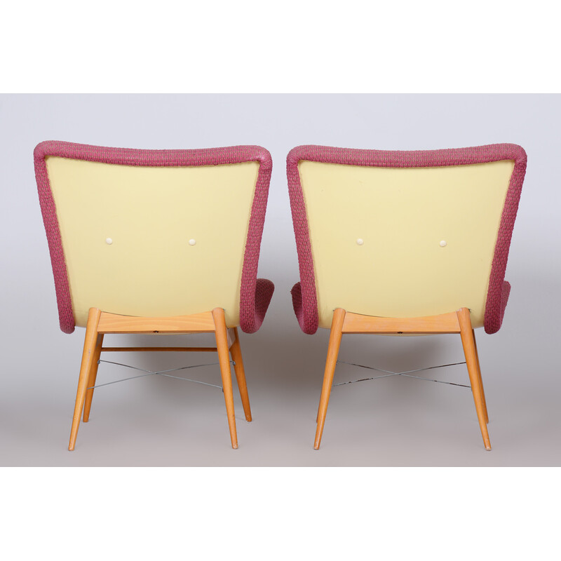 Pair of mid-century armchairs by Miroslav Navratil, Czechia 1950s