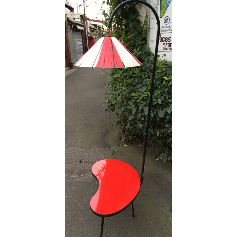 Lampadaire en formica rouge - 1950 