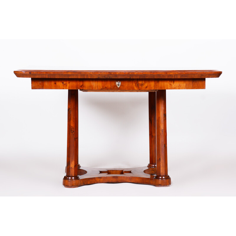 Mesa de jantar Vintage Biedermeier em teixo, Áustria 1830s