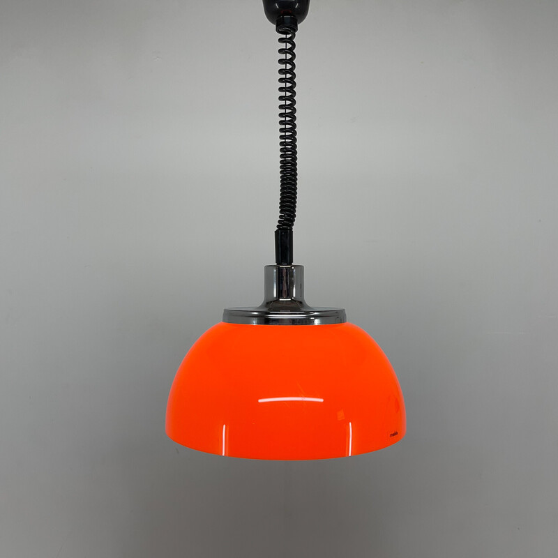 Mid century adjustable pendant lamp by Harvey Guzzini for Meblo, Italy 1970s