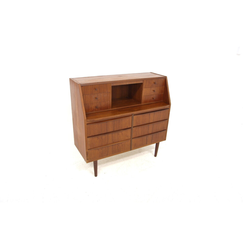 Scandinavian vintage teak secretary, Denmark 1960