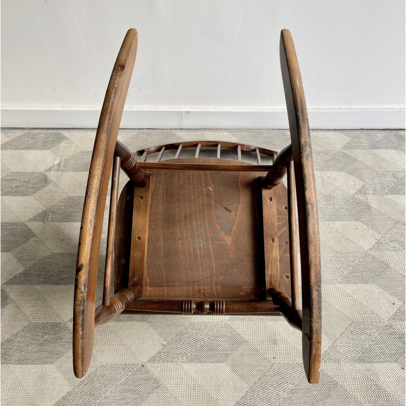 Vintage wooden rocking chair, 1980s