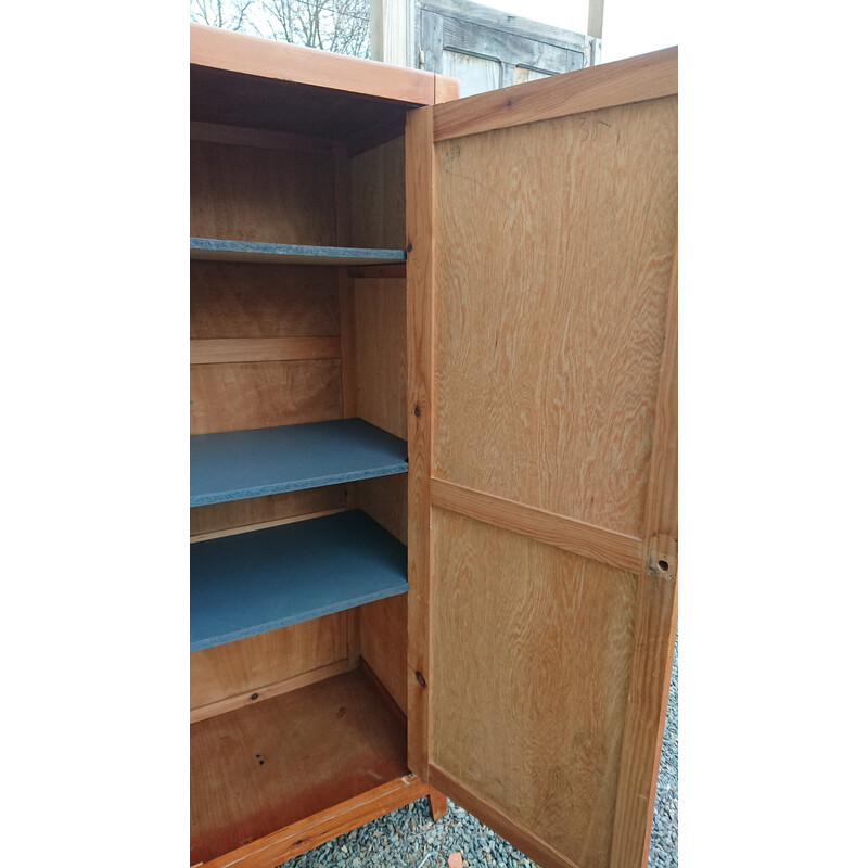 Vintage wooden school cabinet