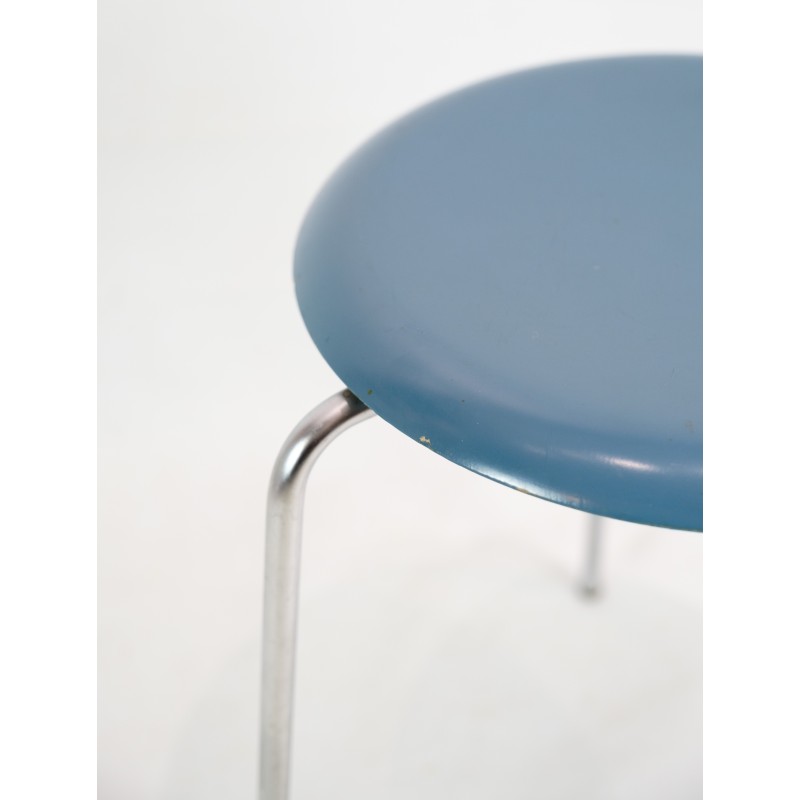 Set of 6 vintage Dot stools model 3170 by Arne Jacobsen for Fritz Hansen, 1974