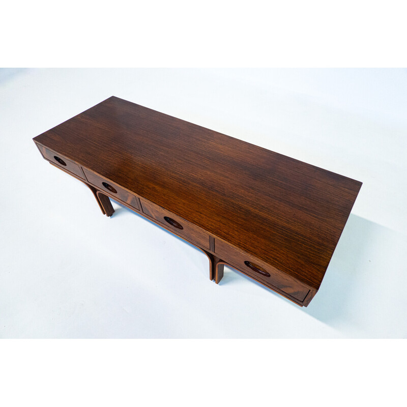 Table basse vintage en bois de Gianfranco Frattini pour Bernini, Italie 1960