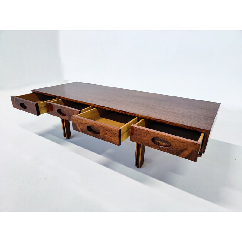 Mid-century wooden coffee table by Gianfranco Frattini for Bernini, Italy 1960s