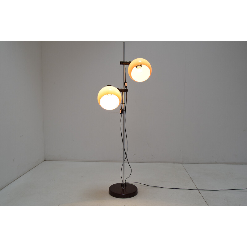 Mid-century metal and plastic floor lamp, Hungary 1970s